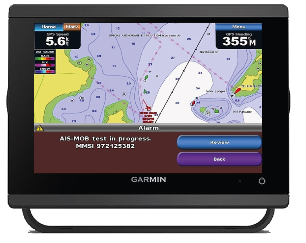 garmin with AIS MOB